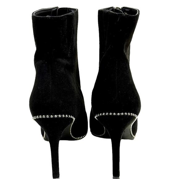 Bar III Brigete Womens black Front-Zip Booties studded mid sole. 4” heel size 7 - Picture 6 of 8